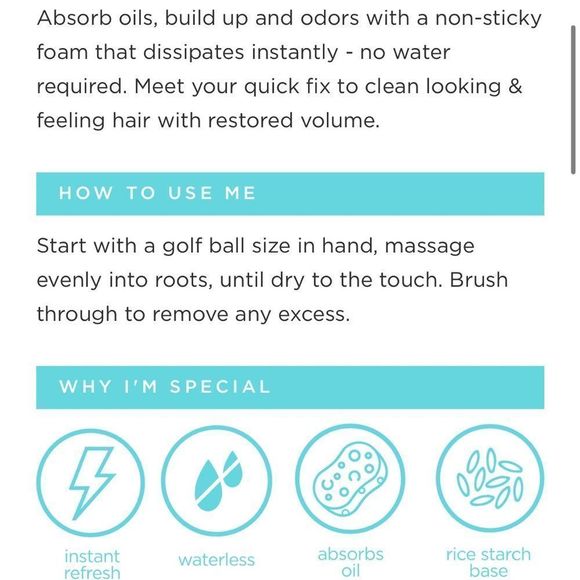 3/$20*when bundled* New DesignMe Quickie.Me Dry Shampoo Foam - Picture 6 of 8